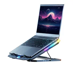 Охолоджувальна підставка для ноутбука до 17,3 дюймів GamePro GPCP-1040 RGB 2xUSB 8xfans - мініатюра 3