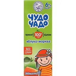 Сік Чудо-чадо Яблучно-морквяний 200 мл