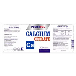 Дієтична добавка Calcium Citrate Powerful Цитрат кальцію 100 капсул - мініатюра 4