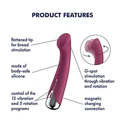 Вібратор із ротацією Satisfyer Spinning G-Spot 1 Red Satisfyer SX0555 99343 - мініатюра 2