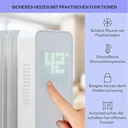 Масляний радіатор Klarstein Sanford Smart 2500 Вт (10041359) - мініатюра 4