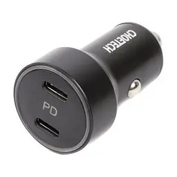 Зарядное устройство для Choetech car 2хUSB-C 40W PD black (С0054-BK) - миниатюра 2