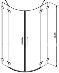 Душові двері Radaway Euphoria PDD 100, ліва, скло прозоре (383003-01L) - мініатюра 2