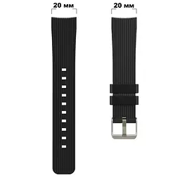 Ремінець BeWatch шириною 20 мм для Samsung Galaxy Watch 42 mm \ Galaxy Active Чорний (1012101) - мініатюра 6