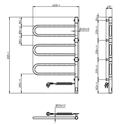 Електрична рушникосушка Navin Fouette 480x800 Sensor з таймером 00-044050-5080, Хром, Електронний - мініатюра 8