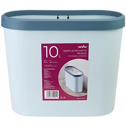 Відро для сміття МVM, 10 л, блакитне (BIN-08 10L BLUE)