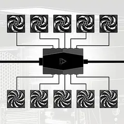 Розгалужувач вентиляторів корпусу ПК Arctic Case Fan Hub ACFAN00175A Black - мініатюра 6