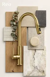 Змішувач для кухні Rea Master із висувним виливом brushed gold REA-B7204 - мініатюра 7