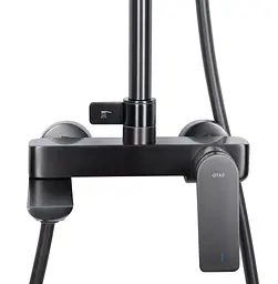 Душова система універсальна Qtap Vlasta New Gunmetal Black PVD з виливом QTVLA111GMB45651 - мініатюра 11