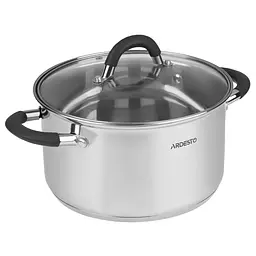Каструля Ardesto зі скляною кришкою Gemini Salerno 4.4л нержавіюча сталь силікон kuh0014695 - мініатюра 2