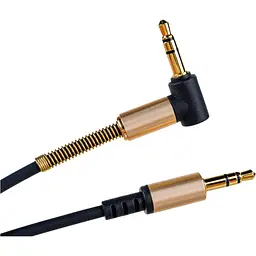 Кабель мультимедійний 3.5mm M to 3.5mm M 1.0m 90° corner Black HOCO (6957531025665) - мініатюра 2