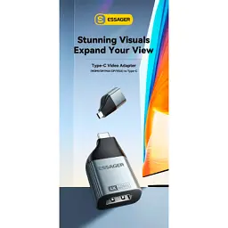 Перехідник HDMI F to USB-C M 4K60Hz Essager (EZJHD60-MJ0G-P) - мініатюра 2