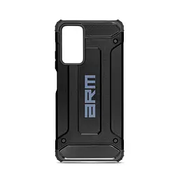 Чехол для Xiaomi Redmi Note 12 Pro 4G, Panzer, черный, противоударный, бронированный, милитари, панель-накладка, защита всего корпуса, защита дисплея и камеры, термополиуретан (TPU) + поликарбонат (PC), ArmorStandart (ARM70788)