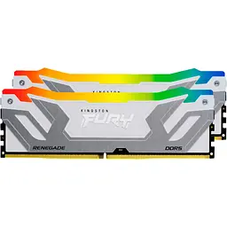 Модуль пам'яті DDR5 CUDIMM Kingston FURY Renegade RGB 2x24GB 8800MHz White/Silver (KF588CU42RWAK2-48) [175474] - мініатюра 2