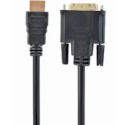 Кабель Cablexpert HDMI - DVI V 1.3 (M/M), двонаправлений, single-link, 18 + 1 pin, 3 м, Чорний (CC-HDMI-DVI-10) - мініатюра 3