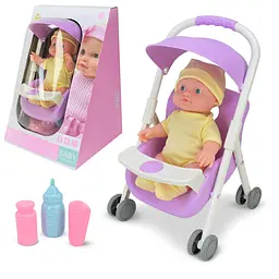 Інтерактивний ігровий набір Little Baby з лялькою-пупсом та коляскою (YL338-2)