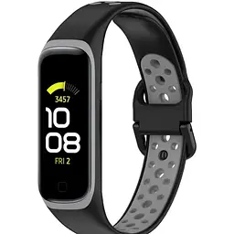 Ремінець DK Silicone Sport Band Nike для Samsung Galaxy Fit2 (R220) (black / grey) - мініатюра 2