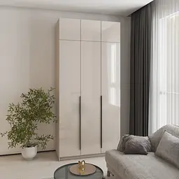Шафа 3-дверна з антресоллю MebelStar Оскар Gloss BL-B, комплект полиць 120x52x260 см Кашемір/Кашемір (MBS-5434)