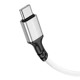 Дата кабель Borofone BX83 Famous PD60W Type-C to Type-C (1m) White - мініатюра 2