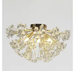 Велика золота стельова люстра з прозорими кристалами Artlight 21624-550GD - мініатюра 4