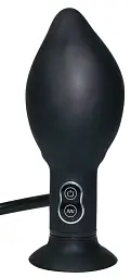 Анальна пробка True Black Vibrating Butt Plug 17 см (чорний) - мініатюра 4