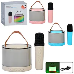 Колонка K52 11-8,5-9см Bluetooth акум світло TFслот MP3 FM мікрофон 13,5см мікс кольорів в асортименті