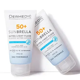 Засіб від засмаги Dermedic Sunbrella Ультралегкий захисний флюїд SPF 50+ Для жирної та комбінованої шкіри 40 мл (5901643177560) - мініатюра 3