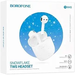 Бездротові навушники Borofone BW45 Wide Wireless BT Headset TWS білі 6941991105777 - мініатюра 3