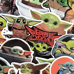 Стікерпак GeekLand Baby Yoda 50 штук - мініатюра 4