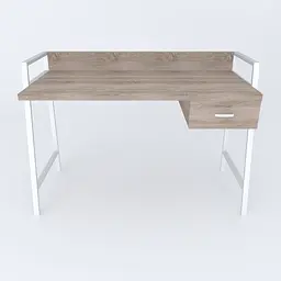 Письмовий стіл Ferrum-decor 750x1000x600 Білий метал ДСП Дуб Сонома Трюфель 32 мм (FRD-103440) - мініатюра 2