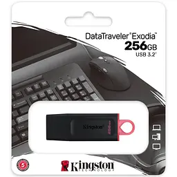 USB Flash Kingston DT Exodia 256GB USB3.2 Gen1 Black/Pink, Retail - мініатюра 3