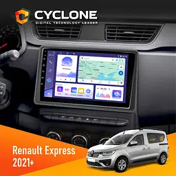 Штатна магнітола Renault Express 2021+ Cyclone C9-011 4x64 DSP Cyclone (НФ-00007683)