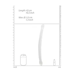 Двосторонній фалоімітатор RealRock Crystal Clear 17", 42 см (прозорий) - мініатюра 3