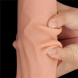 Фалоімітатор LoveToy Sliding-Skin Dual Layer Dong King Sized 31 см тілесний - мініатюра 15