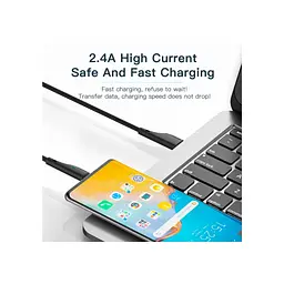 Дата кабель USB 2.0 AM to Lightning 1.0m 2.4A black Essager (EXCL-LS01) - мініатюра 5