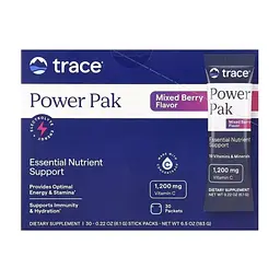 Вітамінно-мінеральний комплекс Trace Електроліти, смак ягід Power Pak, 30 пакетів по 6 гр (TMR00287)