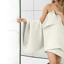 Набір рушників Cosas Cube White & Waffle Rose 2 шт. (SetTowel_95-SqWhite_130-Rose) - мініатюра 9