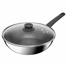 Сковорода Tefal ВОК Emotion+ Power з кришкою 28 см (E3411655)