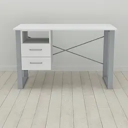 Письмовий стіл із ящиками Ferrum-decor Оскар 750x1200x600 метал Сірий ДСП Біле 16 мм (FRD-103227) - мініатюра 3