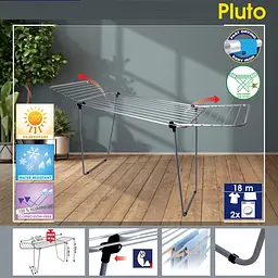 Сушарка для білизни підлогова Casa Si Pluto 18m Silver (CS92748Q05) - мініатюра 1