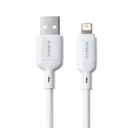 USB кабель Baseus Silky Series USB to Lightning 2.4A 2 м білий P10377702213-01
