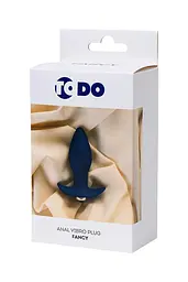 Анальна пробка ToDo Anal Vibro Plug Fancy 10.7 см (синій) - мініатюра 7