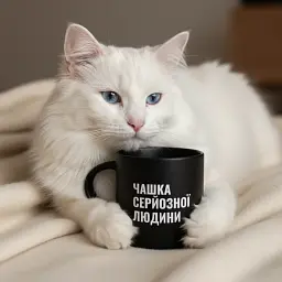 Чашка «Чашка серйозної людини» чорна - мініатюра 2