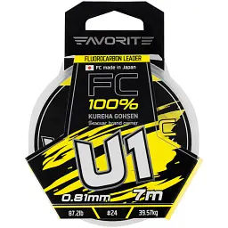 Флюорокарбон Favorite U1 FC 7 м 24/0.81 мм 87.2 lb/39.57 кг - мініатюра 2