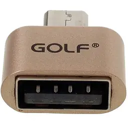 Перехідник Golf OTG-Micro adapter Gold - мініатюра 2