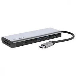 Док-станція для ноутбука Belkin USB-C 7-in-1 Multiport Dock (AVC009BTSGY) - мініатюра 2