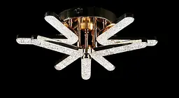 Люстра стельова LED Splendid Ray LT872/3+3, 120W, золото, білий, сучасний стиль з пультом, димер