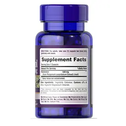 Натуральна добавка Puritan's Pride Resveratrol 500 mg, 30 капсул - мініатюра 2