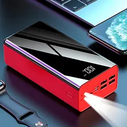 Потужний повербанк із ліхтариком та LED-дисплеєм 50000 mAh (2xUSB, microUSB, Type-C), Power Bank - мініатюра 2