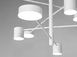 Люстра LED Diasha D302-8WH 40W, 4100K, біла, 8 ламп, для коридору, вітальні, спальні, світлодіодна, IP20, 95 см - мініатюра 3